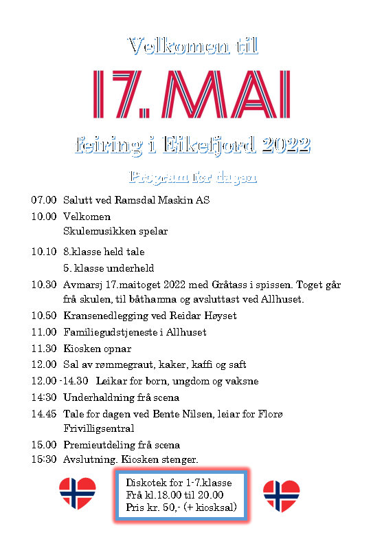 17 mai Eikefjord 2022